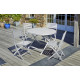 Ensemble table ronde et chaises de jardin pliantes MARIUS en aluminium CITY GARDEN