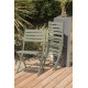 Ensemble table ronde et chaises de jardin pliantes MARIUS en aluminium CITY GARDEN