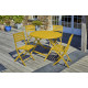 Ensemble table ronde et chaises de jardin pliantes MARIUS en aluminium CITY GARDEN