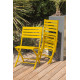 Ensemble table ronde et chaises de jardin pliantes MARIUS en aluminium CITY GARDEN