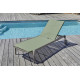 Bain de soleil empilable LAGO en aluminium laqué et toile phifertex EZPELETA