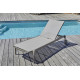 Bain de soleil empilable LAGO en aluminium laqué et toile phifertex EZPELETA