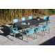 Ensemble table de jardin MEET + 8 fauteuils FADO EZPELETA