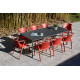 Ensemble table de jardin MEET + 8 fauteuils FADO EZPELETA