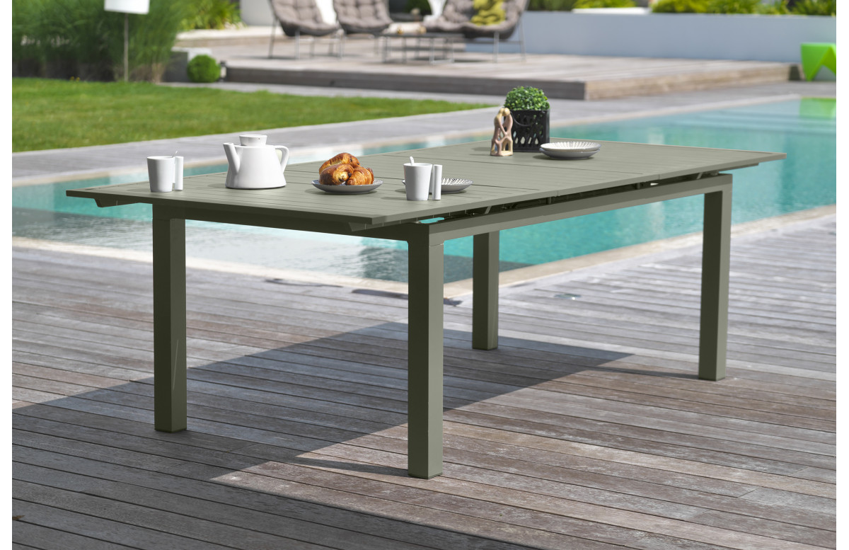 Table salon de jardin extensible en aluminium pour 12 personnes DCB Garden MIAMI