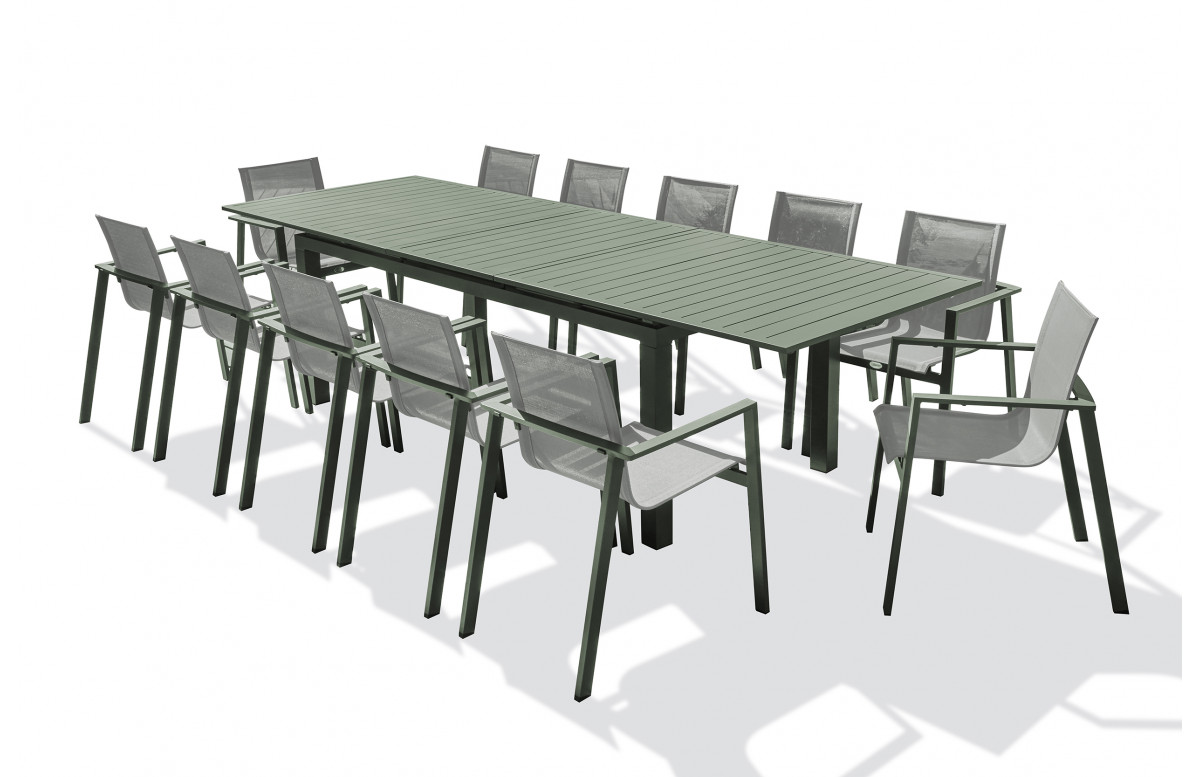 Ensemble table et chaises de jardin en aluminium DCB Garden 12 personnes Miami Ensemble table et chaises de jardin en aluminium DCB Garden 12 personnes Miami