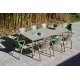 Ensemble table de jardin MEET + 8 fauteuils FADO EZPELETA