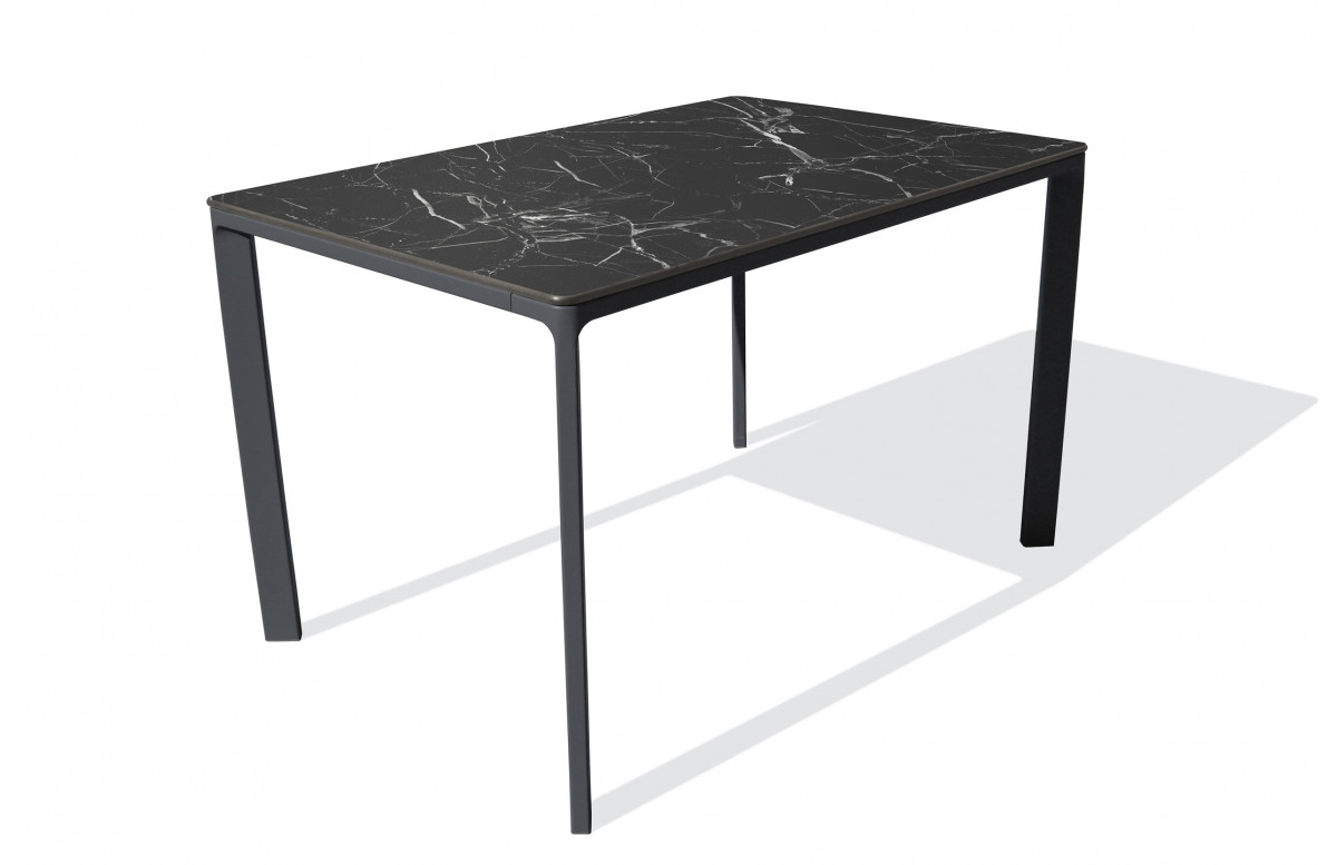 Table de jardin rectangulaire MEET en aluminium et HPL 4 personnes EZPELETA