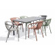 Ensemble table de jardin MEET + 8 fauteuils HOP EZPELETA