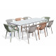 Ensemble table de jardin MEET + 8 fauteuils HOP EZPELETA