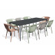 Ensemble table de jardin MEET + 8 fauteuils HOP EZPELETA