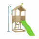Aire de jeux en bois TP Toys tour glissiere et barre de pompiers FSC