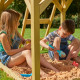 Aire de jeux en bois TP Toys tour glissiere et filet d'escalade FSC