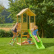 Aire de jeux en bois TP Toys tour glissiere et filet d'escalade FSC