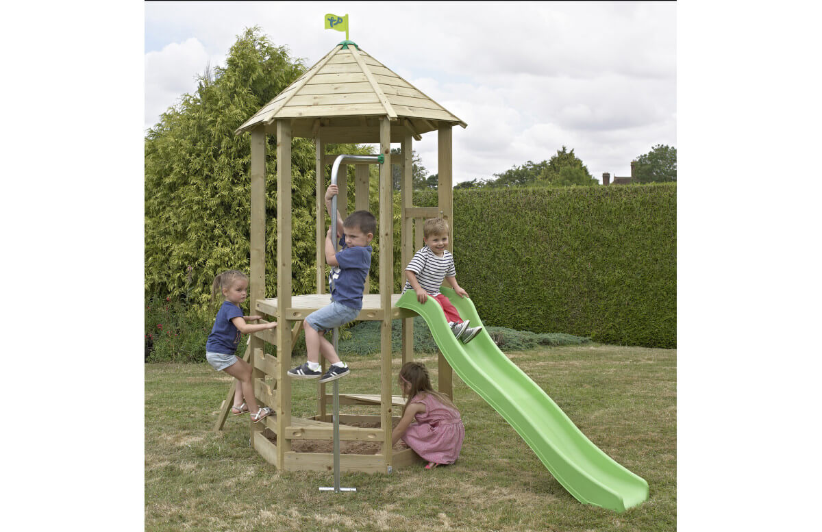 Aire de jeux bois TP Toys castlewood glissiere FSC