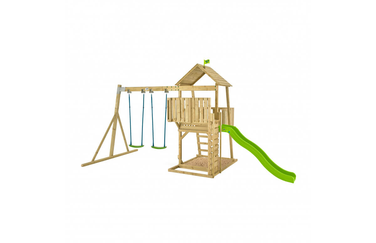 Aire de jeux bois TP Toys kingswood tour glissiere portique FSC