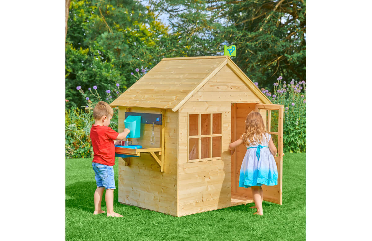 Maisonnette en bois refuge + cuisine exterieure FSC- TP Toys