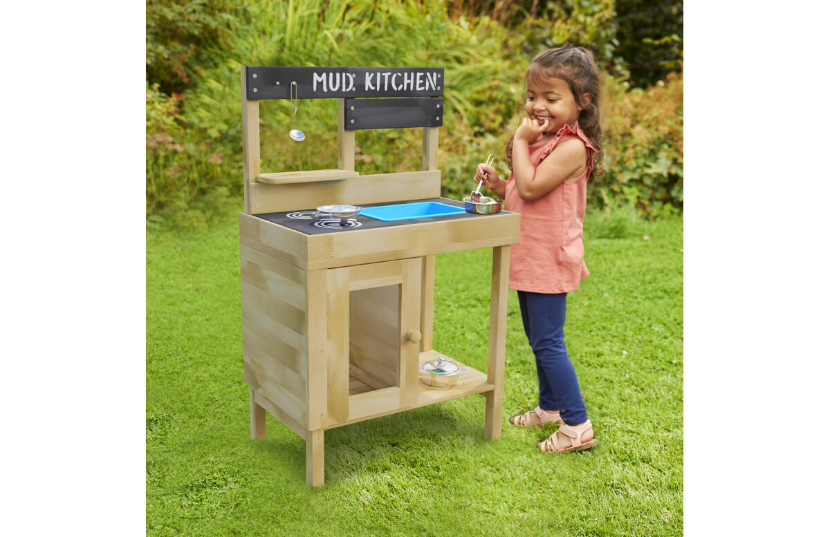 Cuisine de boue extérieure en bois pour enfants Cuisine jouet pour