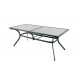 Ensemble table et chaises de jardin rectangle pliant en aluminium et verre 8 personnes - Essenciel Green