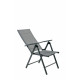 Ensemble table et chaises de jardin rectangle pliant en aluminium et verre 8 personnes - Essenciel Green