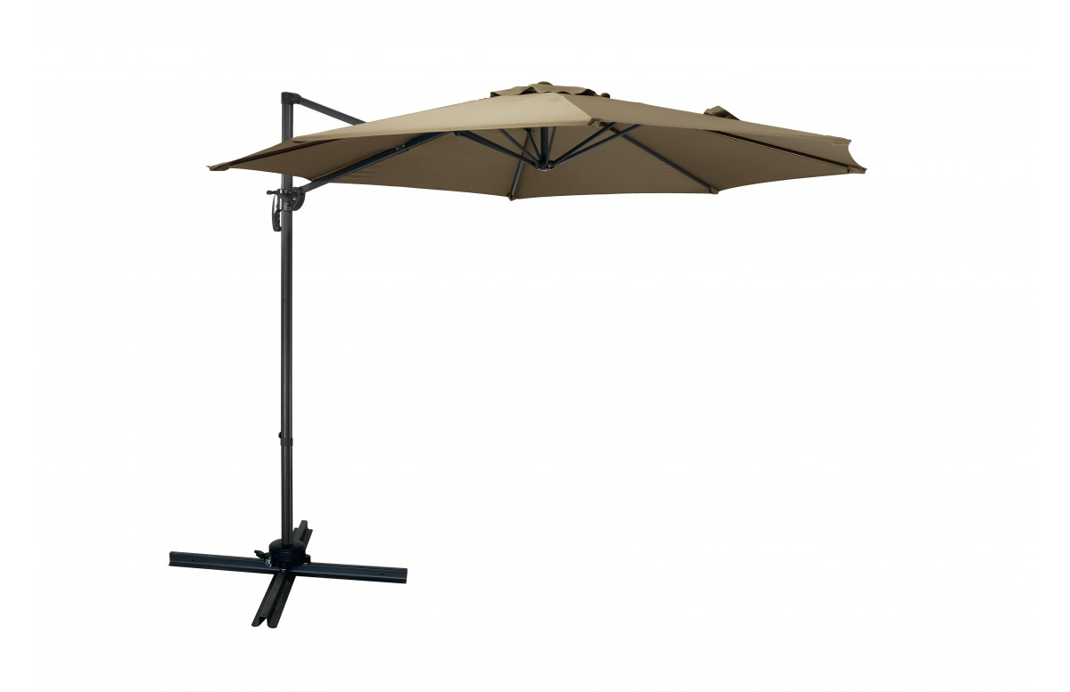 Parasol déporté 3M en aluminium avec manivelle - Essenciel Green