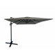 Parasol rectangulaire déporté 3X4M en aluminium avec manivelle - Essenciel Green