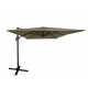 Parasol rectangulaire déporté 3X4M en aluminium avec manivelle - Essenciel Green