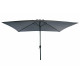 Parasol rectangulaire droit 2X3M en aluminium avec manivelle - Essenciel Green