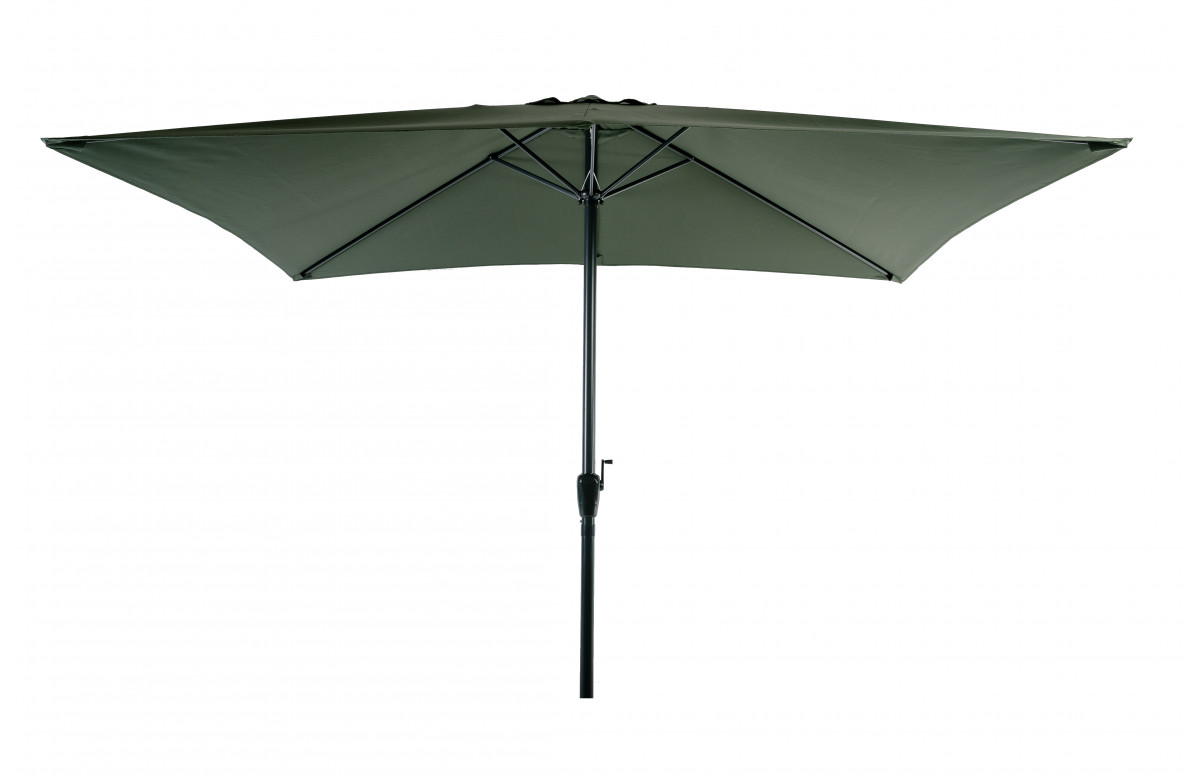 Parasol rectangulaire droit 2X3M en aluminium avec manivelle - Essenciel Green