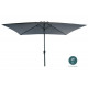 Parasol rectangulaire droit 2X3M en aluminium avec manivelle - Essenciel Green