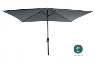 Parasol rectangulaire droit 2X3M en aluminium avec manivelle - Essenciel Green