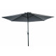 Parasol rond droit 3M en aluminium avec manivelle - Essenciel Green