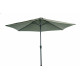 Parasol rond droit 3M en aluminium avec manivelle - Essenciel Green