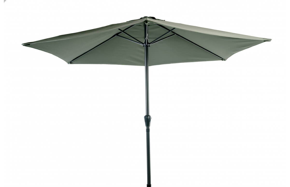 Parasol rond droit 3M en aluminium avec manivelle - Essenciel Green