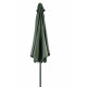 Parasol rond droit 3M en aluminium avec manivelle - Essenciel Green