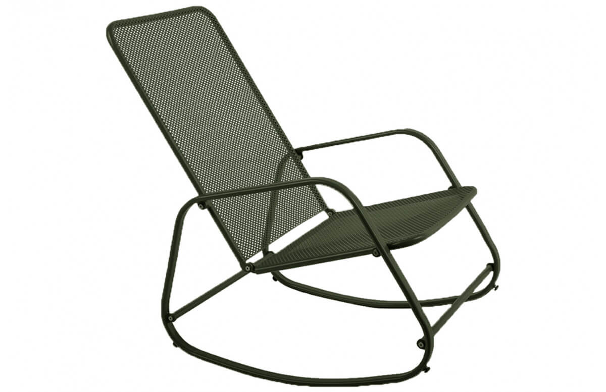 Rocking chair en acier - Essenciel Green