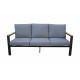 Salon de jardin bas en aluminium 4 personnes - Essenciel Green