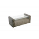 Salon de jardin bas en aluminium 5 personnes - Essenciel Green
