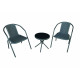 Ensemble table et chaises de jardin en acier 2 personnes - Essenciel Green
