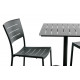 Table carrée en aluminium - Essenciel Green