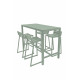 Table rectangle en aluminium - Essenciel Green