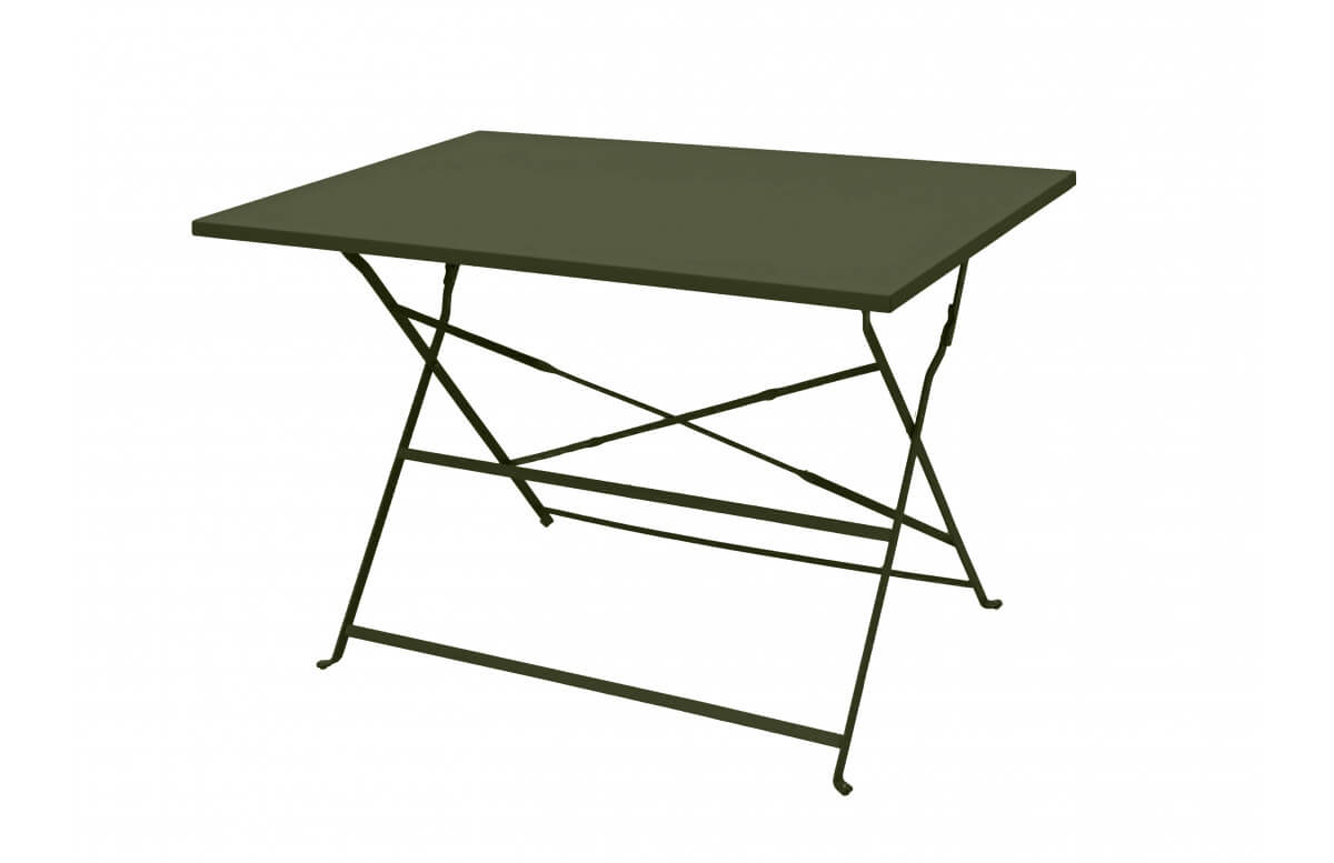 Table carrée pliante en acier - Essenciel Green