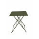Table carrée pliante en acier - Essenciel Green