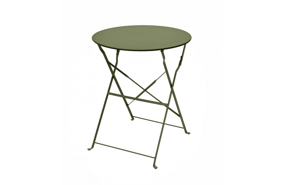 Table carrée pliante en acier - Essenciel Green
