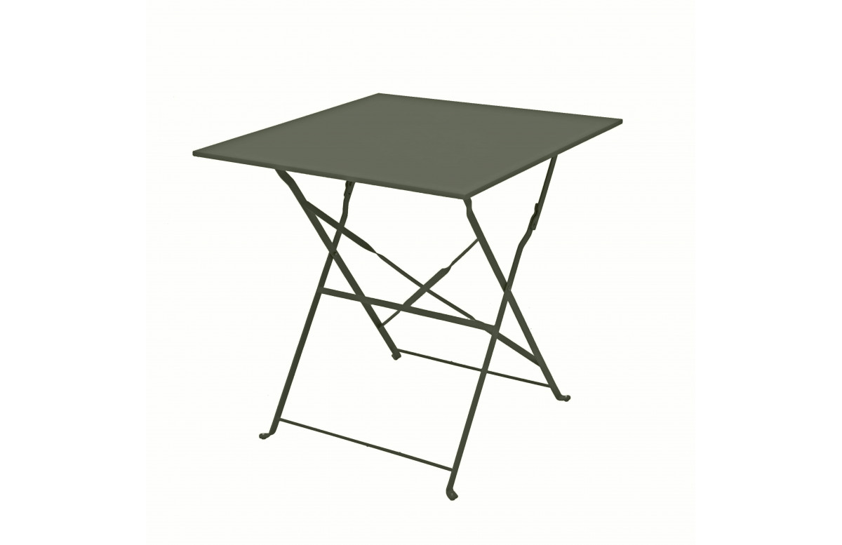 Table carrée pliante en acier - Essenciel Green