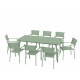 Table rectangle en aluminium 8 personnes - Essenciel Green