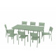 Table rectangle en aluminium 8 personnes - Essenciel Green