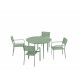 Table ronde en aluminium 4 personnes - Essenciel Green