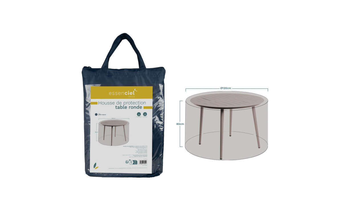 Housse de protection table ronde- Essenciel Green