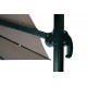 Parasol carré déporté inclinable 3X3M en acier avec manivelle - Essenciel Green
